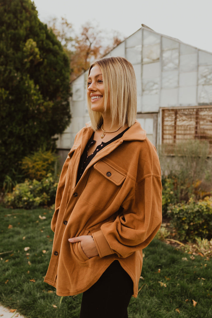 Leslie Button Down Shacket - FINAL SALE