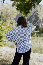 Laney Checkered Denim Jacket