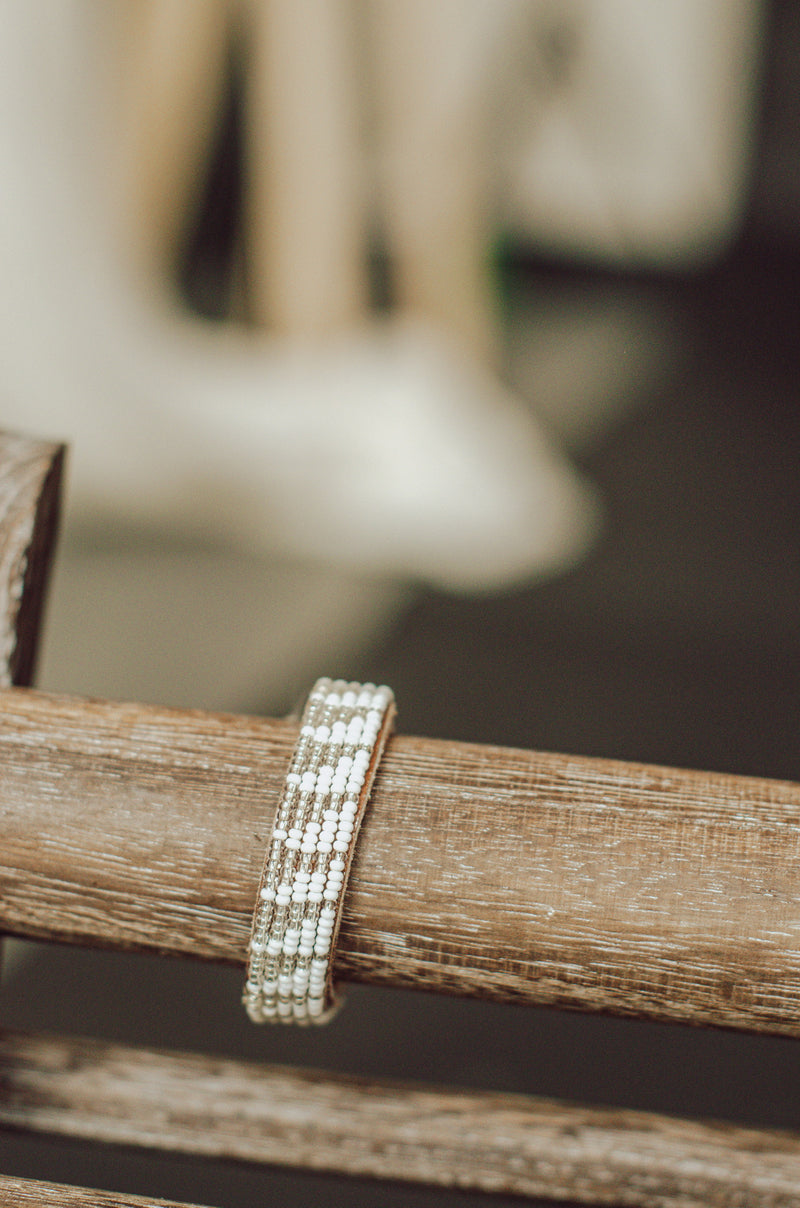 Ceries Beaded Leather Bracelet (Small) - FINAL SALE