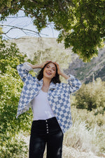 Laney Checkered Denim Jacket