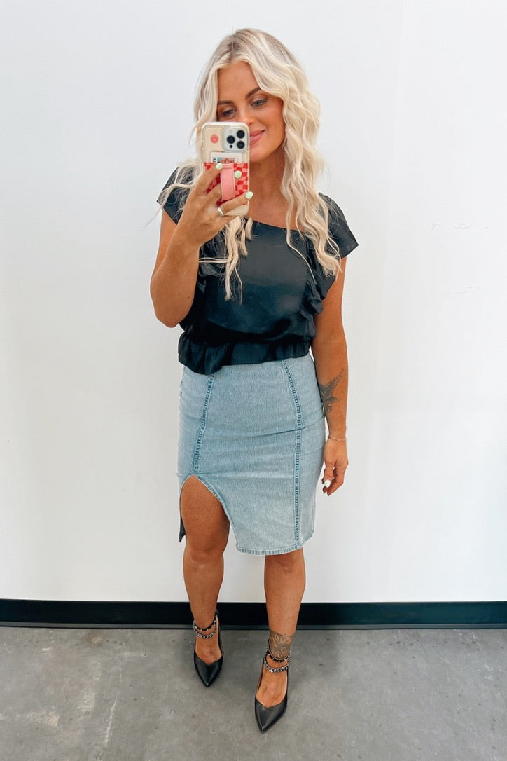 Not Sorry Ruffle Top