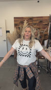 Bright Smiles Checkered Graphic Tee - FINAL SALE