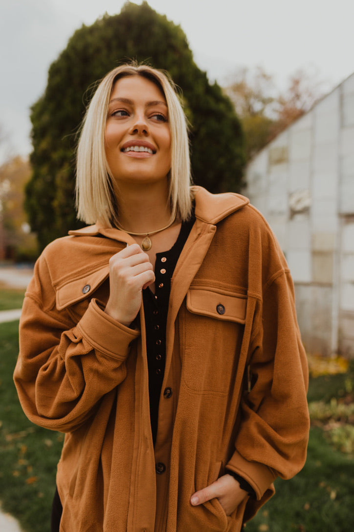 Leslie Button Down Shacket - FINAL SALE
