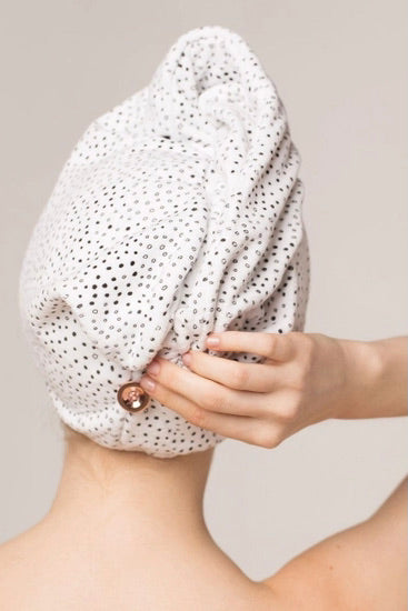 Dotty Microfiber Hair Towel