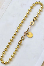 Twisted Silver Ball & Chain Necklace