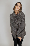 Kane Houndsooth Plaid Button Shacket - FINAL SALE