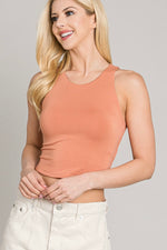 Falon High Neck Crop Tank