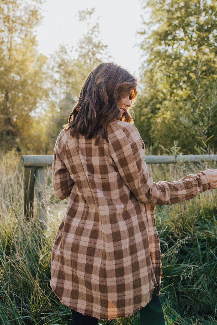 Rhetta Washed Long Flannel - FINAL SALE