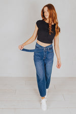 Leland High Rise Belted Jeans - FINAL SALE