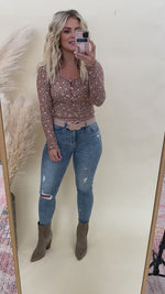 Remy Button Crop Top - FINAL SALE