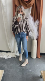 Zebra Mock Neck Sweater - FINAL SALE