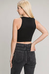 Falon High Neck Crop Tank