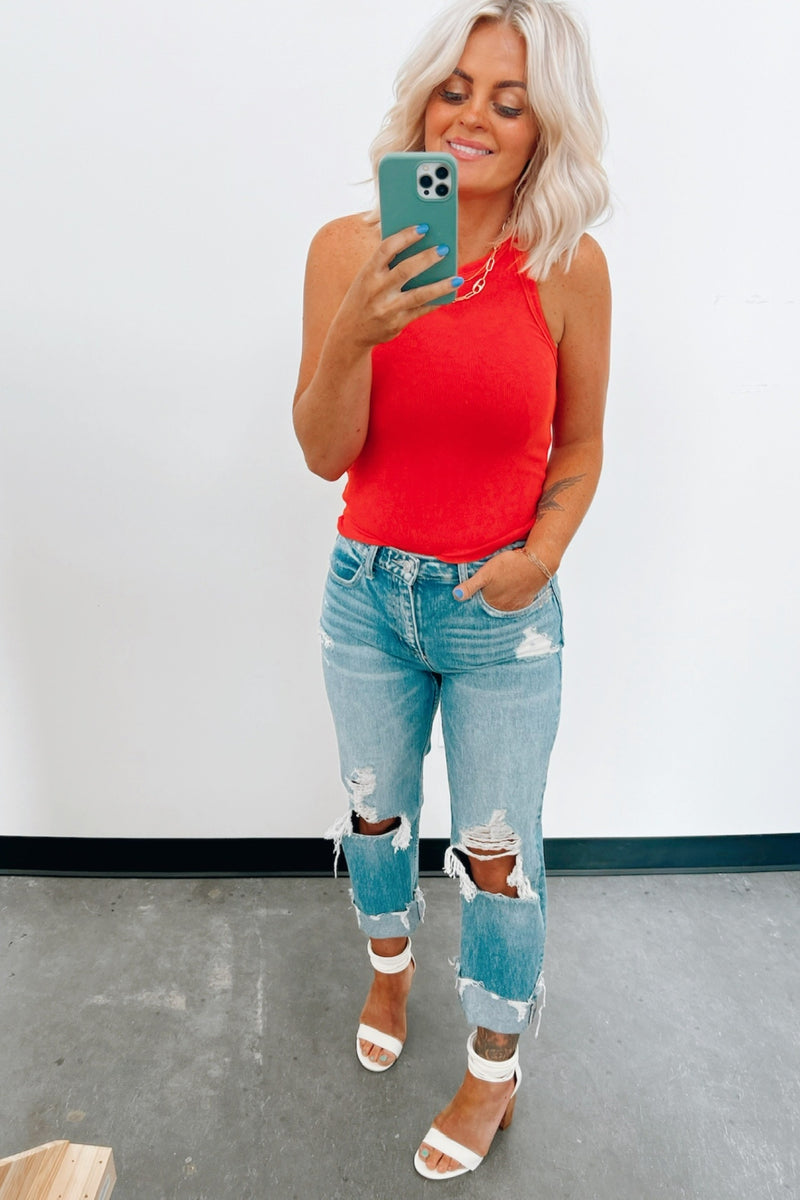Cosmo Ribbed Tank Top - FINAL SALE