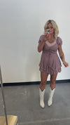 Erika Lace Up Romper - FINAL SALE