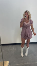 Erika Lace Up Romper - FINAL SALE