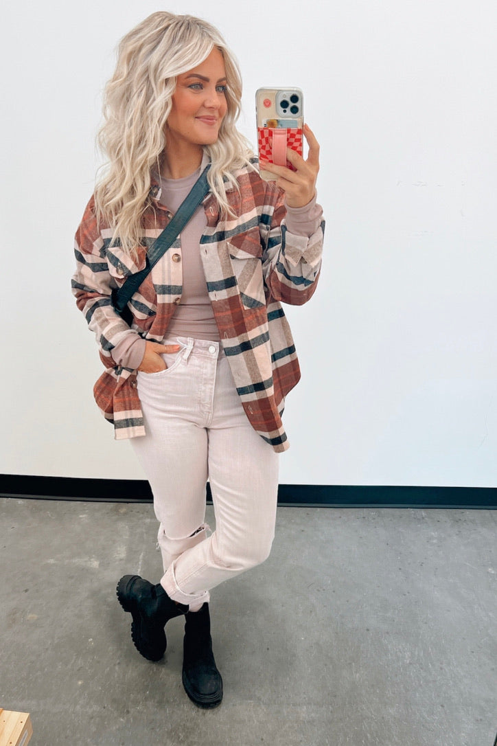 Berry Flannel Shacket