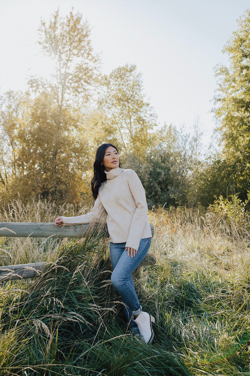 Argile Weave Turtle Neck Sweater - FINAL SALE