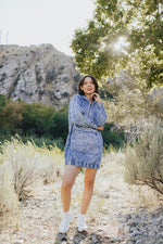 Dazmond Acid Wash Hoodie Dress - FINAL SALE