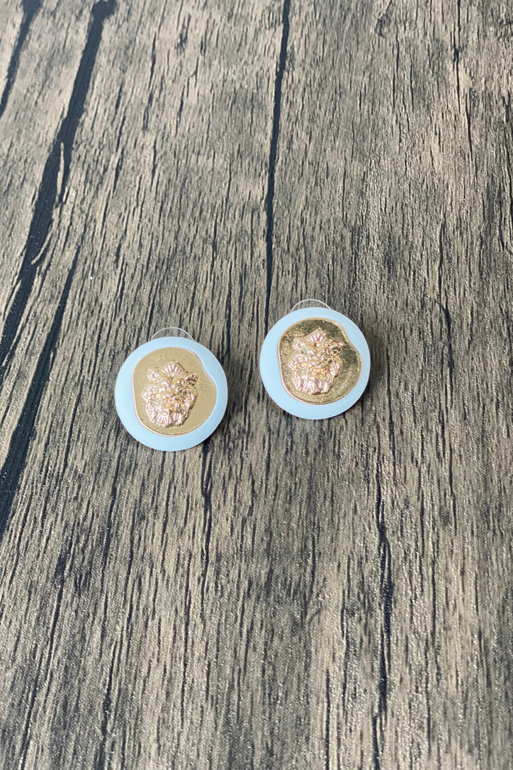 Larkspur Lion Earrings