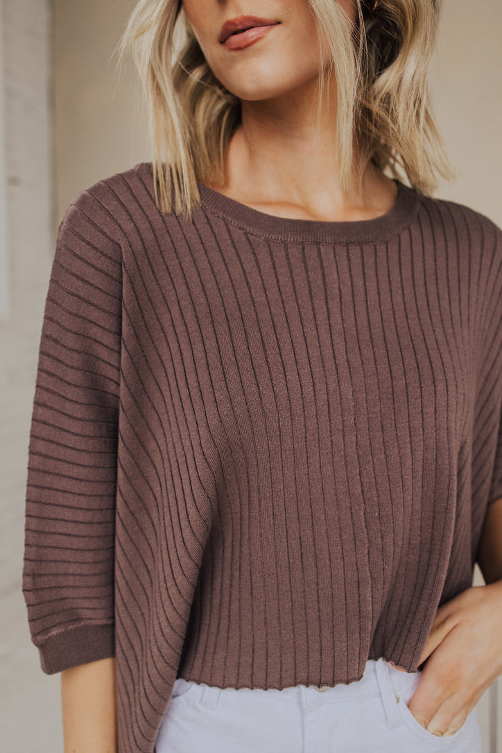 Bendetta Wide Rib Knit Top