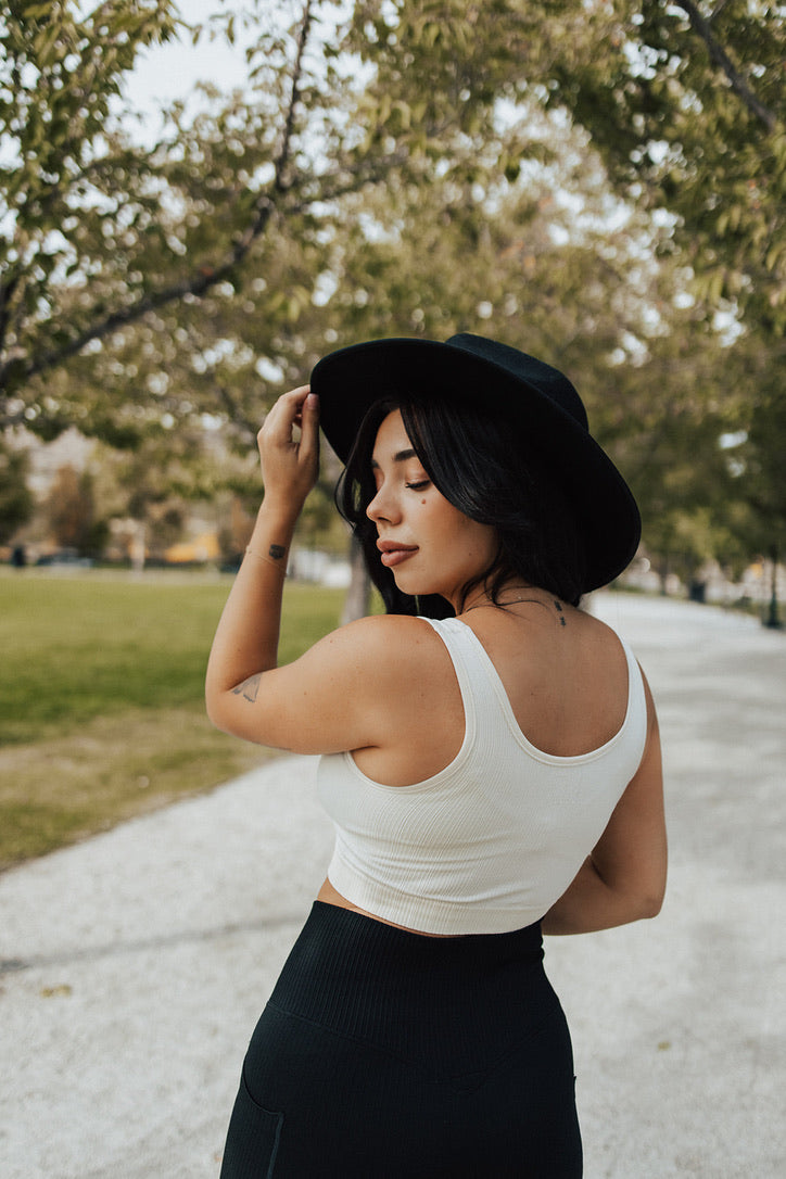 Marina Button Crop Top - FINAL SALE