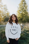 Good Vibes Light Ribbed Sweatshirt - FINAL SALE