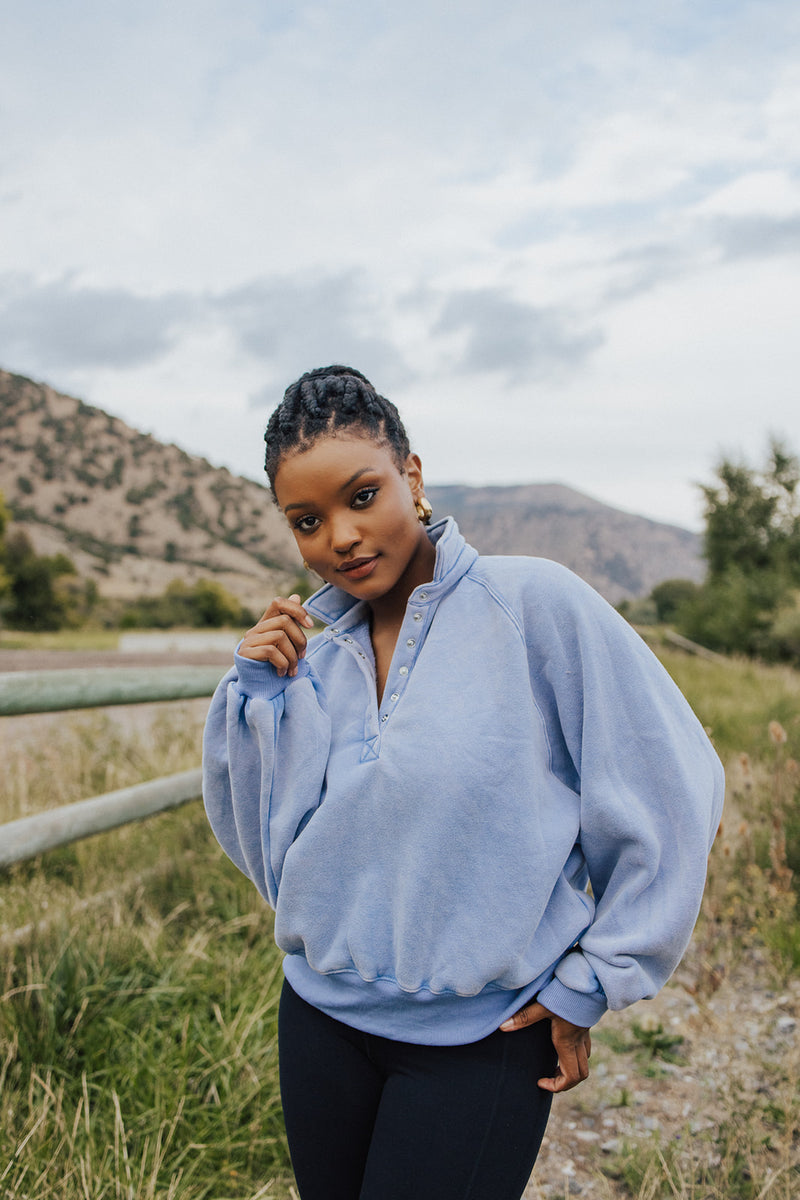 Mira Button Collared Sweatshirt