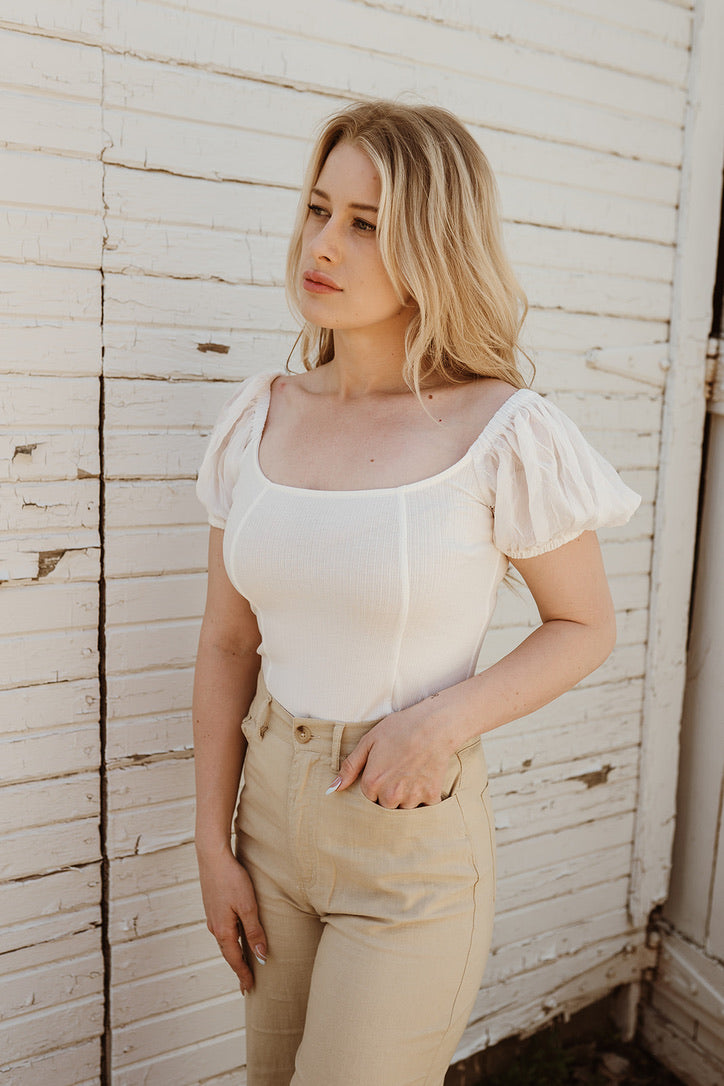 Arden Puff Sleeve Bodysuit - FINAL SALE