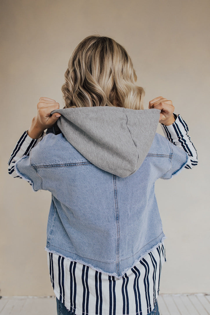 Enzo Denim Hoodie Jacket - FINAL SALE