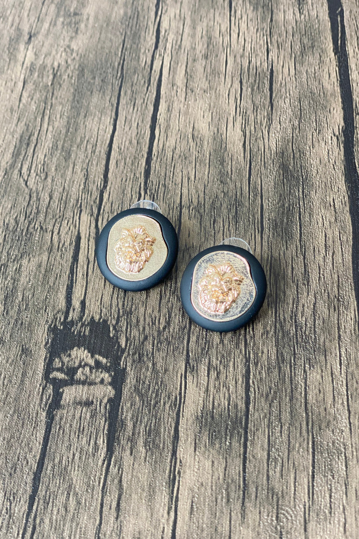 Larkspur Lion Earrings