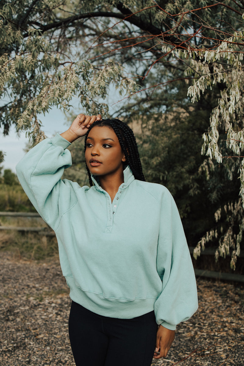 Mira Button Collared Sweatshirt