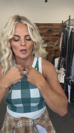 Hailey Gingham Crop Tank