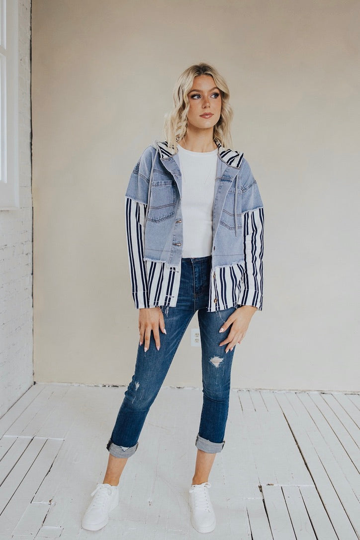 Enzo Denim Hoodie Jacket - FINAL SALE