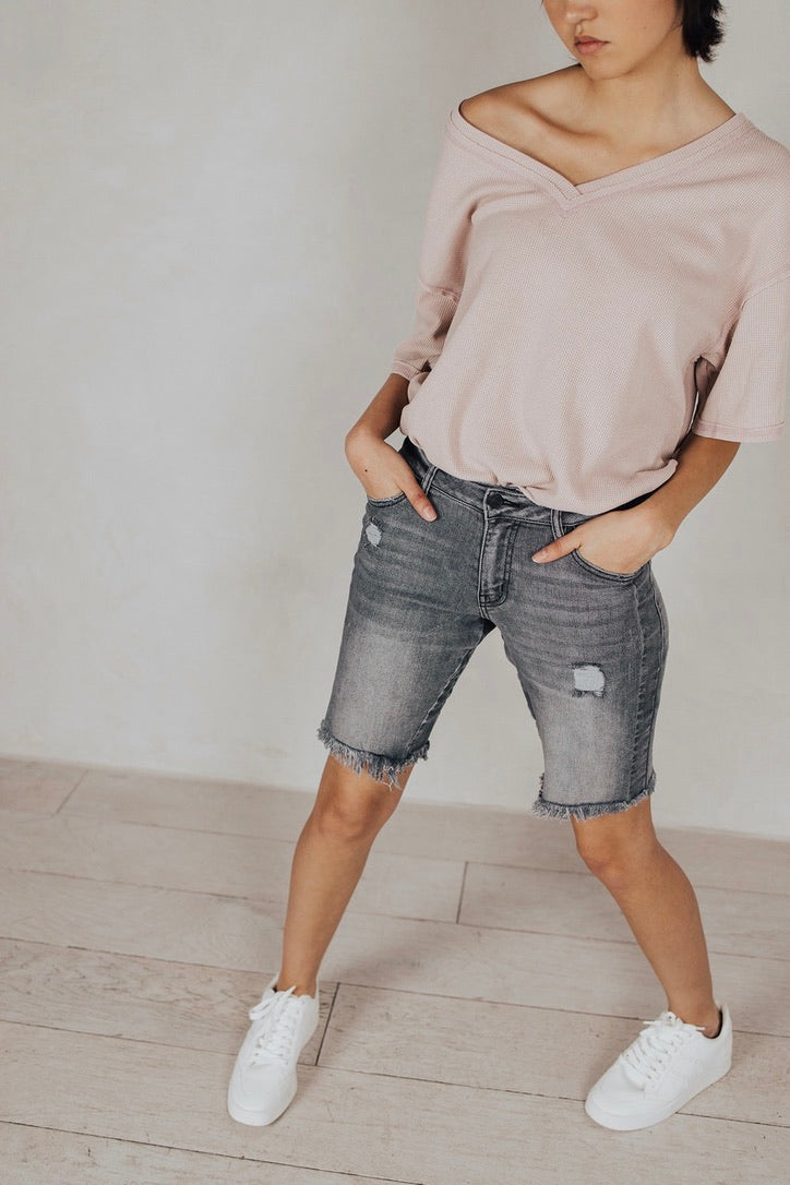 Booker Mid Thigh Denim Shorts - FINAL SALE