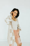 Marigold Checkered Cardigan