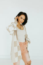 Marigold Checkered Cardigan