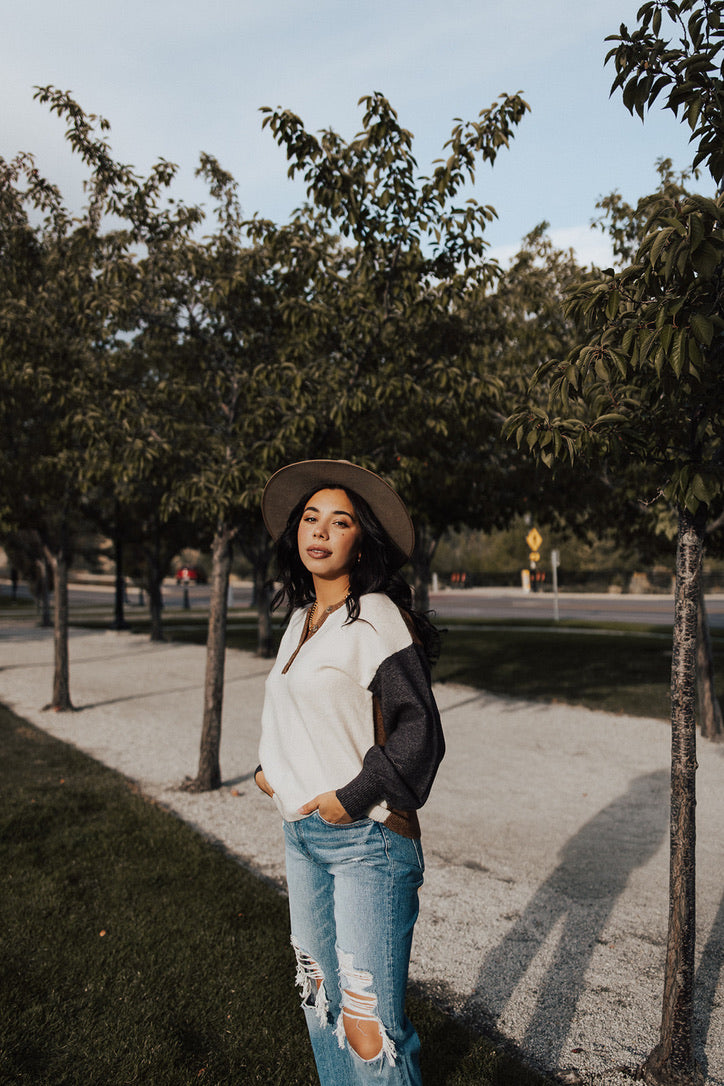 Effie Three-Toned Sweater