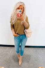 Avi Side Slit Sweater