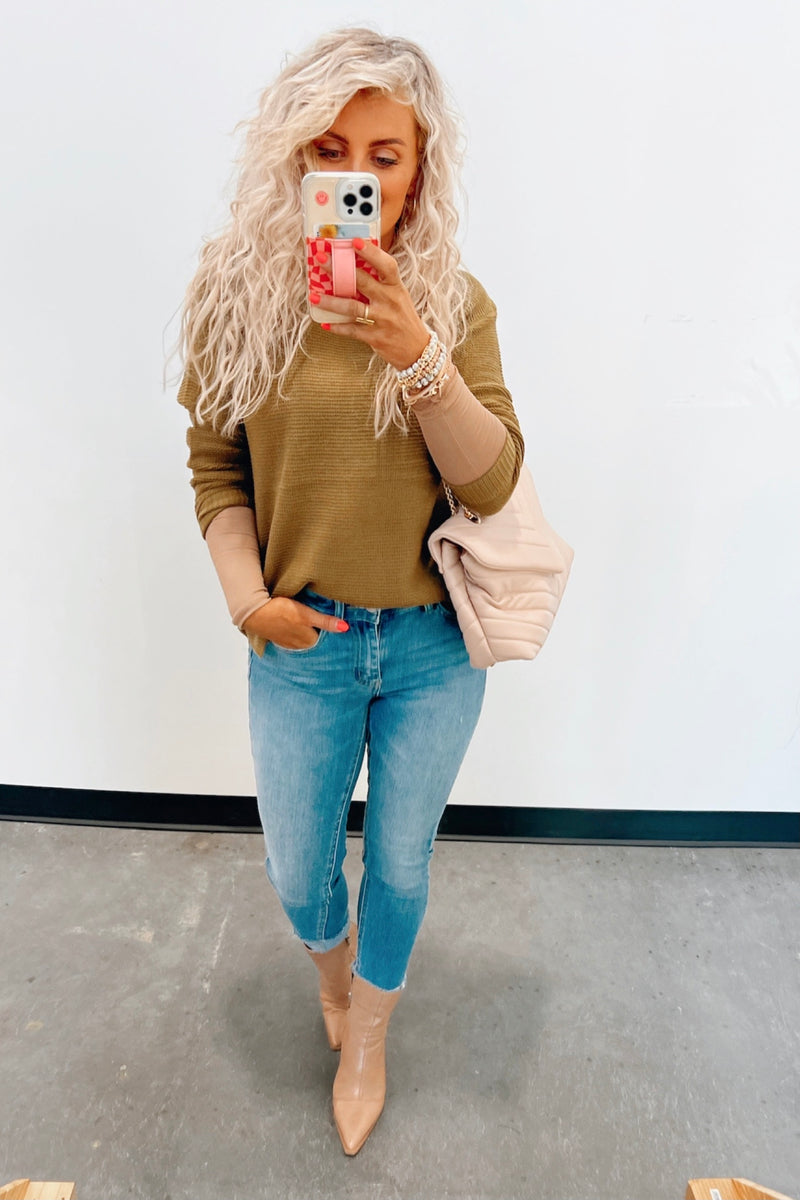 Avi Side Slit Sweater