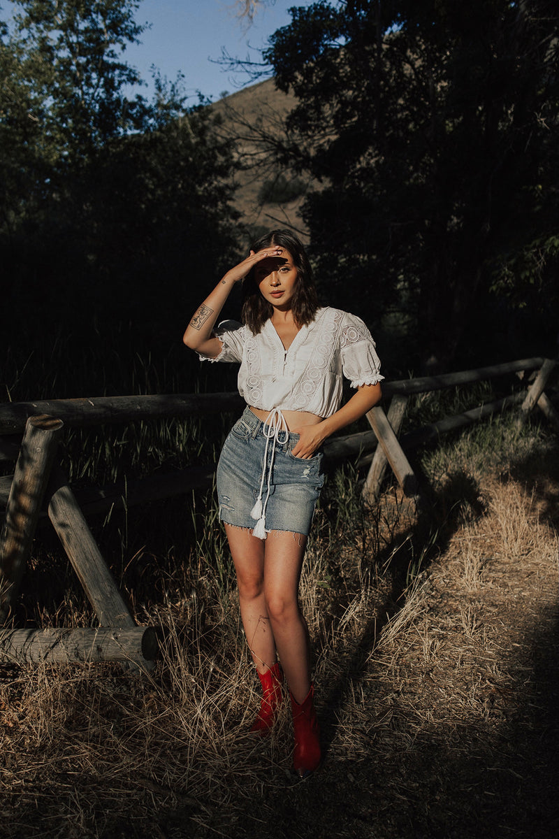 Ash Denim Mini Skirt