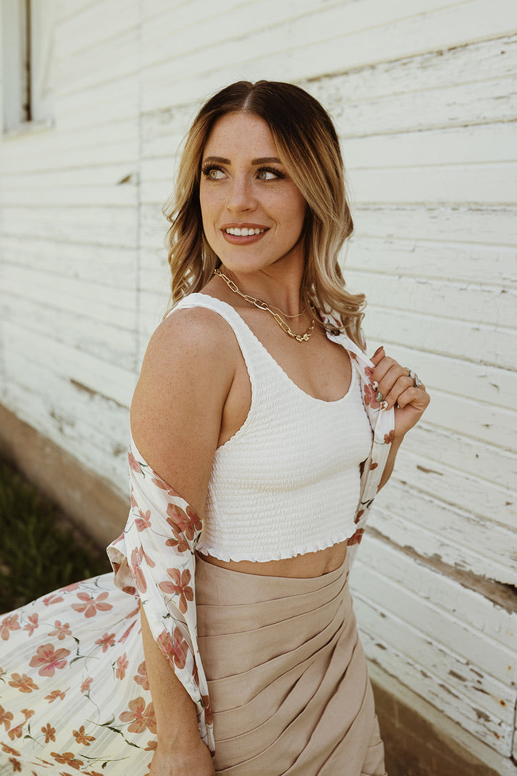 Evira Smocked Tank - FINAL SALE