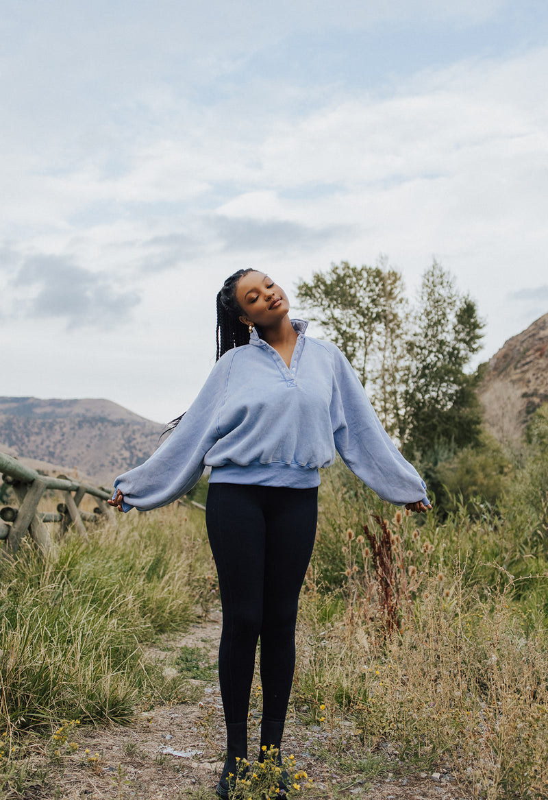 Mira Button Collared Sweatshirt