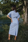 Hidden Stars Front Tie Shirt Dress