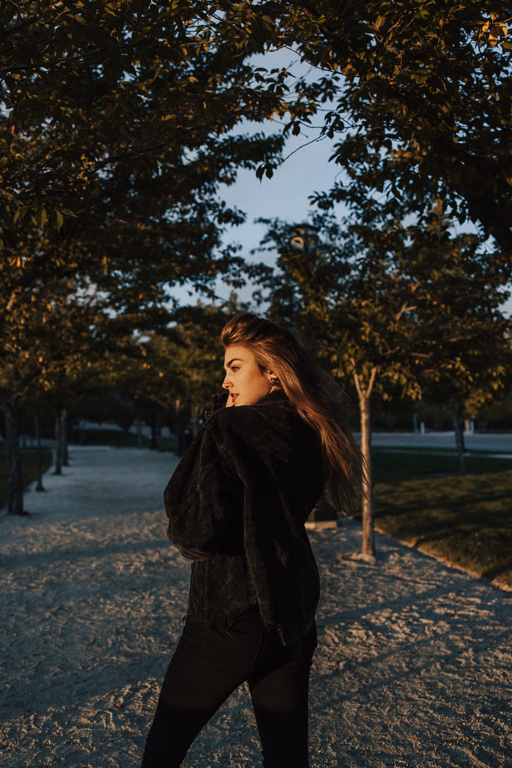 Teegan Raw Hem Corduroy Jacket - FINAL SALE