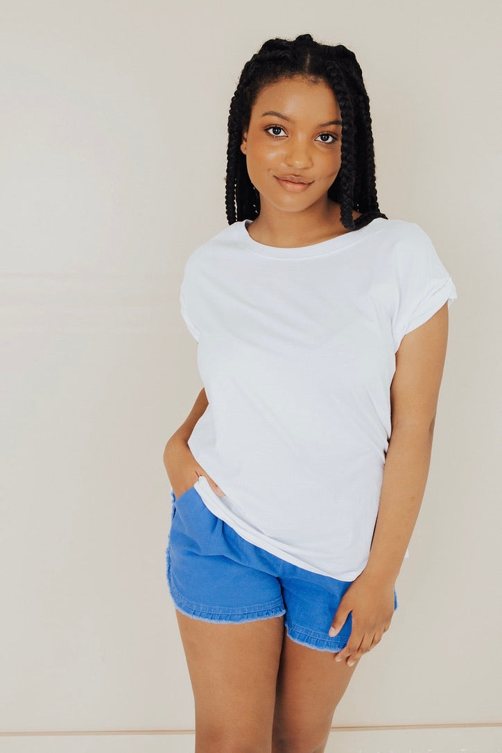 Laila Cap Sleeve Basic Tee