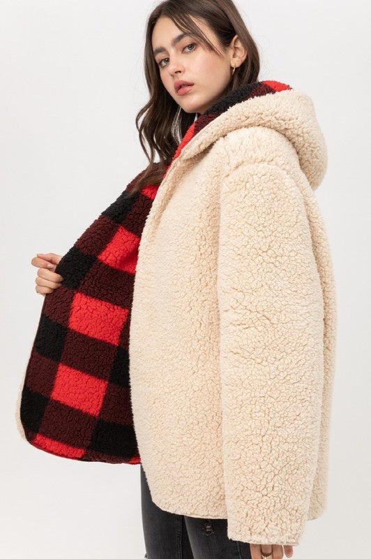 Lillia Reversible Sherpa Jacket - FINAL SALE