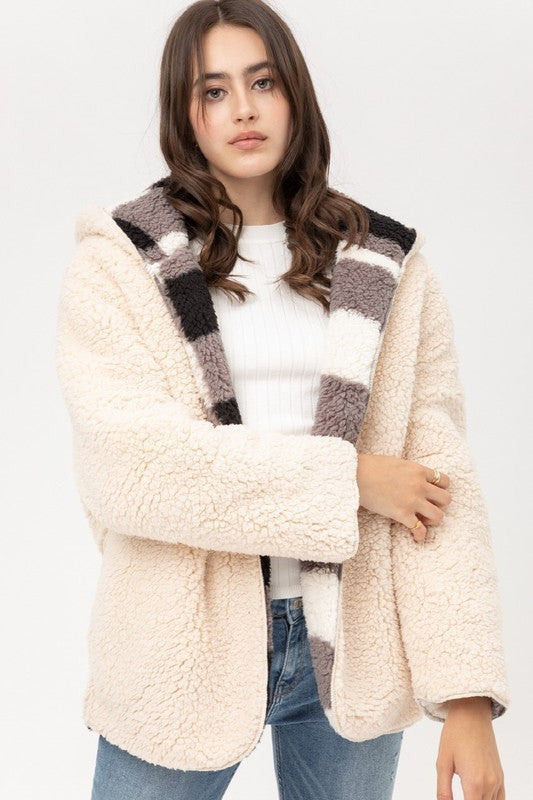 Lillia Reversible Sherpa Jacket - FINAL SALE