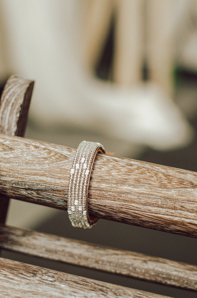 Ceries Beaded Leather Bracelet (Small) - FINAL SALE