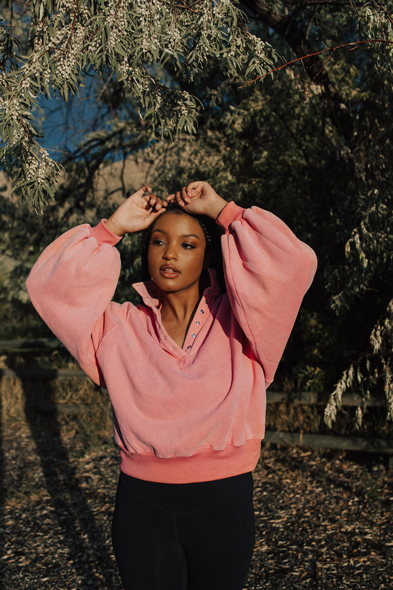 Mira Button Collared Sweatshirt