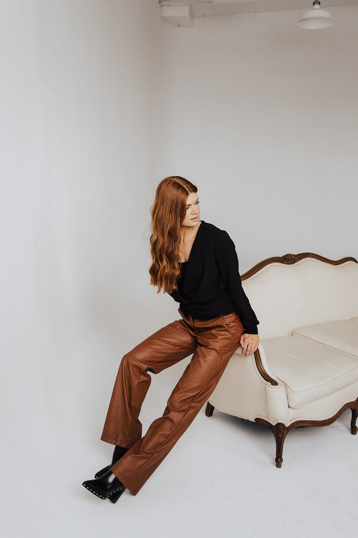 Gwendolyn Faux Leather Dress Pants - FINAL SALE
